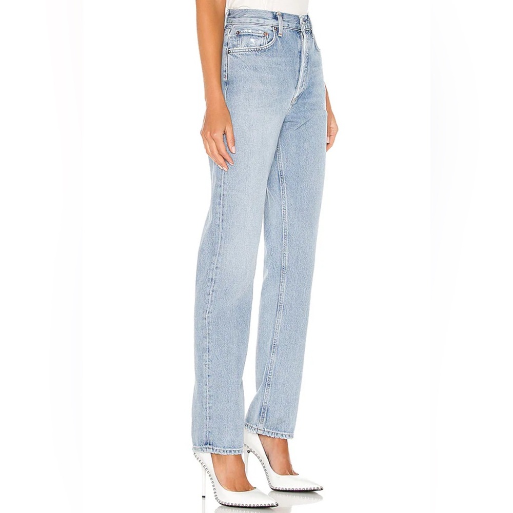 Agolde Sky Blue Straight Leg Jeans